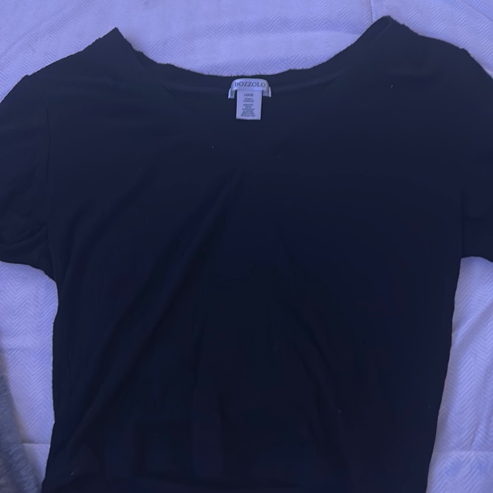 Black, short sleeve top